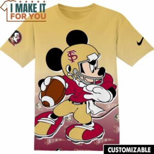 NCAA Football Florida State Seminoles Mickey T-Shirt, NCAA Shirt for Sports Fan