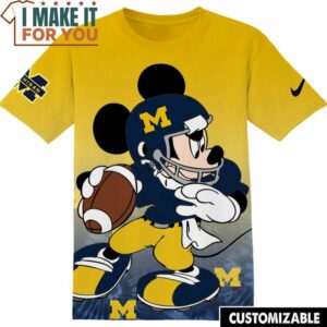 NCAA Football Michigan Wolverines Mickey T-Shirt, NCAA Shirt for Sports Fan