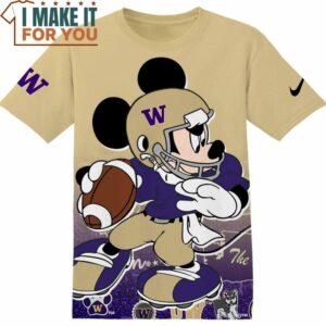 NCAA Washington Huskies Football Mickey T-Shirt, NCAA Shirt for Sports Fan