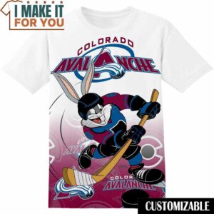 NHL Colorado Avalanche Bugs Bunny T-Shirt, Unique Gifts for NHL Fans
