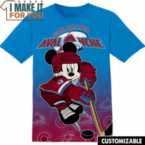 NHL Colorado Avalanche Mickey T-Shirt, Unique Gifts for NHL Fans