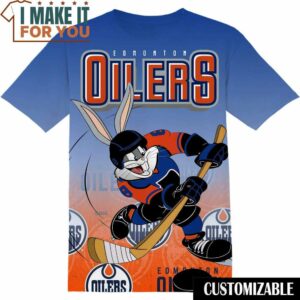 NHL Edmonton Oilers Bugs Bunny T-Shirt, Unique Gifts for NHL Fans