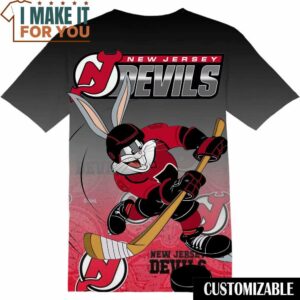 NHL New Jersey Devils Bugs Bunny T-Shirt, Unique Gifts for NHL Fans