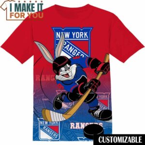NHL New York Rangers Bugs Bunny T-Shirt, Unique Gifts for NHL Fans