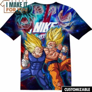 Dragon Ball Songoku Vegeta Nike T-Shirt, Nike Graphic Tee for Die-Hard Fans