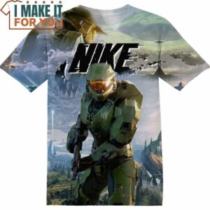 Gaming Halo Nike T-Shirt, Nike Graphic Tee for Die-Hard Fans Gaming Halo Nike T-Shirt, Nike Graphic Tee for Die-Hard Fans