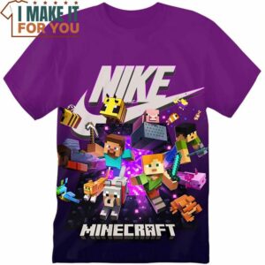Gaming Minecraft Nike T-Shirt, Nike Graphic Tee for Die-Hard Fans Gaming Minecraft Nike T-Shirt, Nike Graphic Tee for Die-Hard Fans