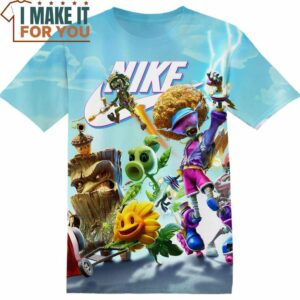 Gaming Plants vs Zombies Nike T-Shirt, Nike Graphic Tee for Die-Hard Fans Gaming Plants vs Zombies Nike T-Shirt, Nike Graphic Tee for Die-Hard Fans