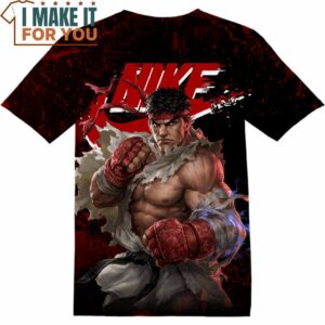 Gaming Street Fighter Ryu Kawaii Nike T-Shirt, Nike Graphic Tee for Die-Hard Fans