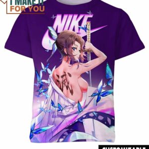 Kocho Shinobu Waifu Kimetsu No Yaiba Nike T-Shirt, Nike Graphic Tee for Die-Hard Fans