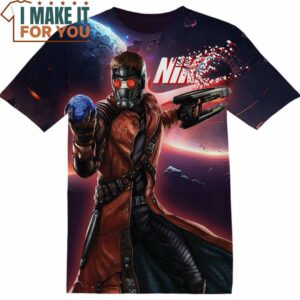 Movie Gift Guardians of the Galaxy Star Lord Nike T-Shirt, Nike Graphic Tee for Die-Hard Fans