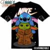 Star Wars Baby Yoda Stitch Friends Nike T-Shirt, Nike Graphic Tee for Die-Hard Fans