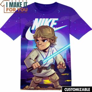 Star Wars Luke Skywalker Nike T-Shirt, Nike Graphic Tee for Die-Hard Fans