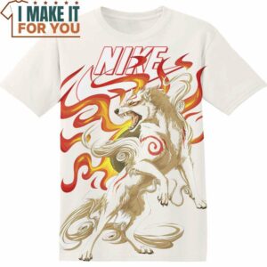 Video Game Amaterasu Okami Nike T-Shirt, Nike Graphic Tee for Die-Hard Fans Video Game Amaterasu Okami Nike T-Shirt, Nike Graphic Tee for Die-Hard Fans