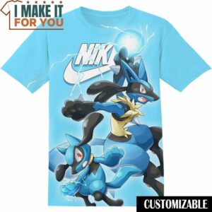 Pokemon Riolu Lucario Evolution Nike T-Shirt, Nike Graphic Tee for Die-Hard Fans