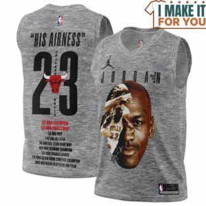 Michael Jordan 23 Chicago Bulls His Airnress Gray Basketball Jersey, The Ultimate Gift for Any Jordan Fan
