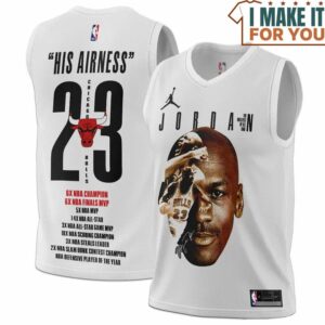 Michael Jordan 23 Chicago Bulls His Airnress White Basketball Jersey, The Ultimate Gift for Any Jordan Fan Michael Jordan 23 Chicago Bulls His Airnress White Basketball Jersey, The Ultimate Gift for Any Jordan Fan