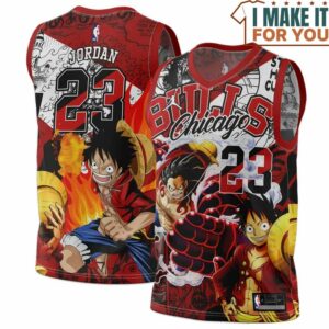 Michael Jordan 23 Chicago Bulls Luffy Gear 4 Basketball Jersey, The Ultimate Gift for Any Jordan Fan