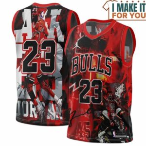 Michael Jordan 23 Chicago Bulls Signed Air Art Basketball Jersey, The Ultimate Gift for Any Jordan Fan