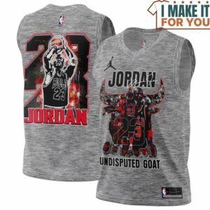 Michael Jordan 23 Chicago Bulls Signed Undisputed Goat Gray Basketball Jersey, The Ultimate Gift for Any Jordan Fan