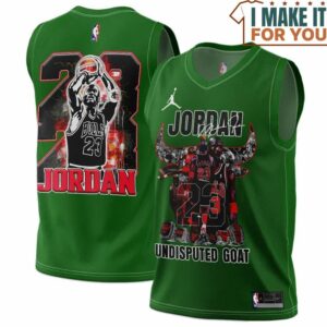 Michael Jordan 23 Chicago Bulls Signed Undisputed Goat Green Basketball Jersey, The Ultimate Gift for Any Jordan Fan