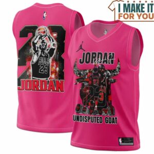 Michael Jordan 23 Chicago Bulls Signed Undisputed Goat Pink Basketball Jersey, The Ultimate Gift for Any Jordan Fan