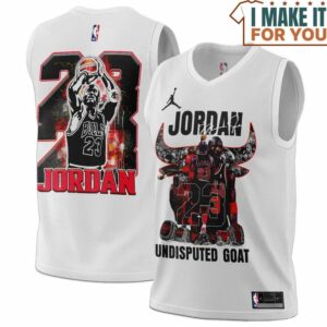 Michael Jordan 23 Chicago Bulls Signed Undisputed Goat White Basketball Jersey, The Ultimate Gift for Any Jordan Fan