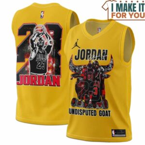 Michael Jordan 23 Chicago Bulls Signed Undisputed Goat Yellow Basketball Jersey, The Ultimate Gift for Any Jordan Fan