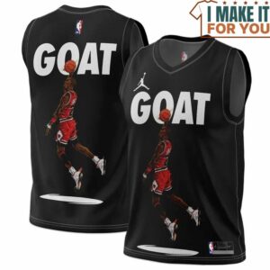 Michael Jordan GOAT 23 Chicago Bulls Black Basketball Jersey, The Ultimate Gift for Any Jordan Fan
