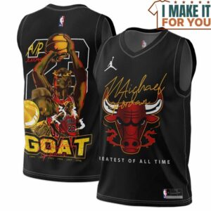 Michael Jordan GOAT 23 Chicago Bulls Cool Signed Black Basketball Jersey, The Ultimate Gift for Any Jordan Fan