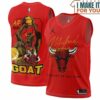 Michael Jordan GOAT 23 Chicago Bulls Cool Signed Red Basketball Jersey, The Ultimate Gift for Any Jordan Fan