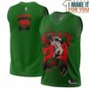 Michael Jordan GOAT 23 Chicago Bulls Logo Green Basketball Jersey, The Ultimate Gift for Any Jordan Fan