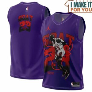 Michael Jordan GOAT 23 Chicago Bulls Logo Purple Basketball Jersey, The Ultimate Gift for Any Jordan Fan