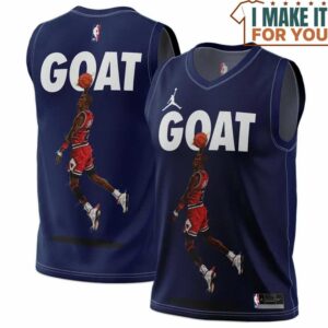Michael Jordan GOAT 23 Chicago Bulls Navi Basketball Jersey, The Ultimate Gift for Any Jordan Fan