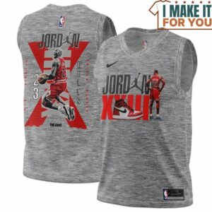 Michael Jordan GOAT 23 Chicago Bulls Nike Air Gray Basketball Jersey, The Ultimate Gift for Any Jordan Fan