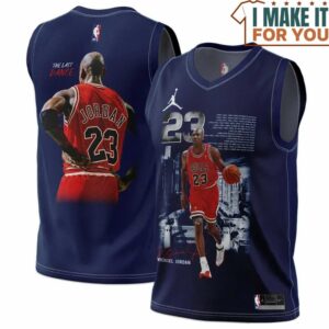 Michael Jordan GOAT 23 Chicago Bulls Signed Navi Text Basketball Jersey, The Ultimate Gift for Any Jordan Fan