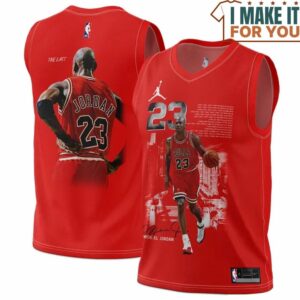 Michael Jordan GOAT 23 Chicago Bulls Signed Red Basketball Jersey, The Ultimate Gift for Any Jordan Fan