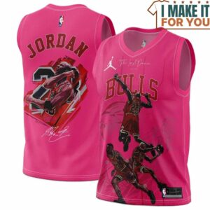 Michael Jordan GOAT 23 Chicago Bulls Signed Wizards Pink Basketball Jersey, The Ultimate Gift for Any Jordan Fan