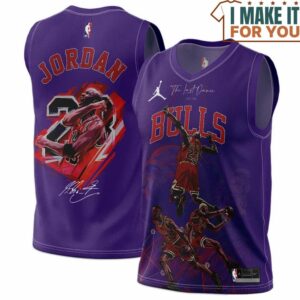 Michael Jordan GOAT 23 Chicago Bulls Signed Wizards Purple Basketball Jersey, The Ultimate Gift for Any Jordan Fan