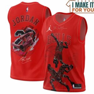 Michael Jordan GOAT 23 Chicago Bulls Signed Wizards Red Basketball Jersey, The Ultimate Gift for Any Jordan Fan