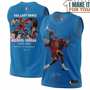 Michael Jordan The Last Dance 23 Chicago Bulls Signed Blue Basketball Jersey, The Ultimate Gift for Any Jordan Fan