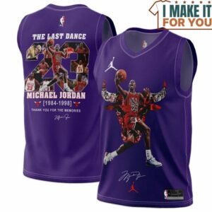 Michael Jordan The Last Dance 23 Chicago Bulls Signed Purple Basketball Jersey, The Ultimate Gift for Any Jordan Fan