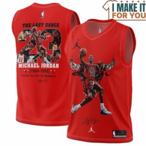 Michael Jordan The Last Dance 23 Chicago Bulls Signed Red Basketball Jersey, The Ultimate Gift for Any Jordan Fan