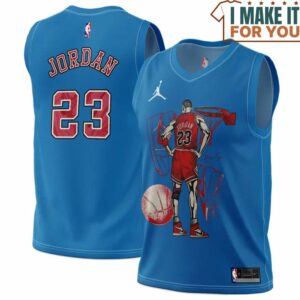 Vintage Michael Jordan 23 Chicago Bulls Nike Blue Basketball Jersey, The Ultimate Gift for Any Jordan Fan