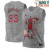 Vintage Michael Jordan 23 Chicago Bulls Nike Gray Basketball Jersey, The Ultimate Gift for Any Jordan Fan