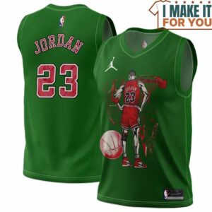 Vintage Michael Jordan 23 Chicago Bulls Nike Green Basketball Jersey, The Ultimate Gift for Any Jordan Fan