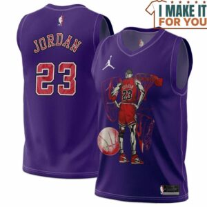 Vintage Michael Jordan 23 Chicago Bulls Nike Purple Basketball Jersey, The Ultimate Gift for Any Jordan Fan