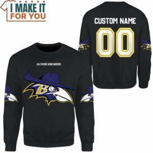 NFL Pokemon Baltimore Honchkrows Custom Name Sweatshirt Top Pokemon Gifts for Adults 2