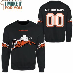 NFL Pokemon Cincinnati Raikous Custom Name Sweatshirt Top Pokemon Gifts for Adults 2 1