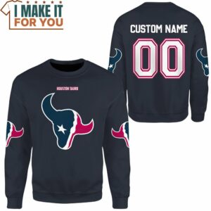 NFL Pokemon Houston Tauros Custom Name Sweatshirt Top Pokemon Gifts for Adults 2